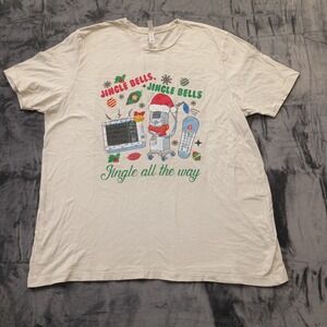 Bella Canvas 3XL Graphic T Shirt Christmas Medical Santa Ventilator Jingle Bells